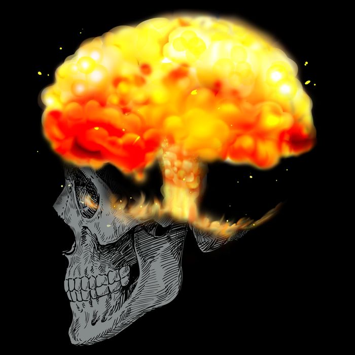 Skull Mind On Fire Cooling Performance Crew T-Shirt