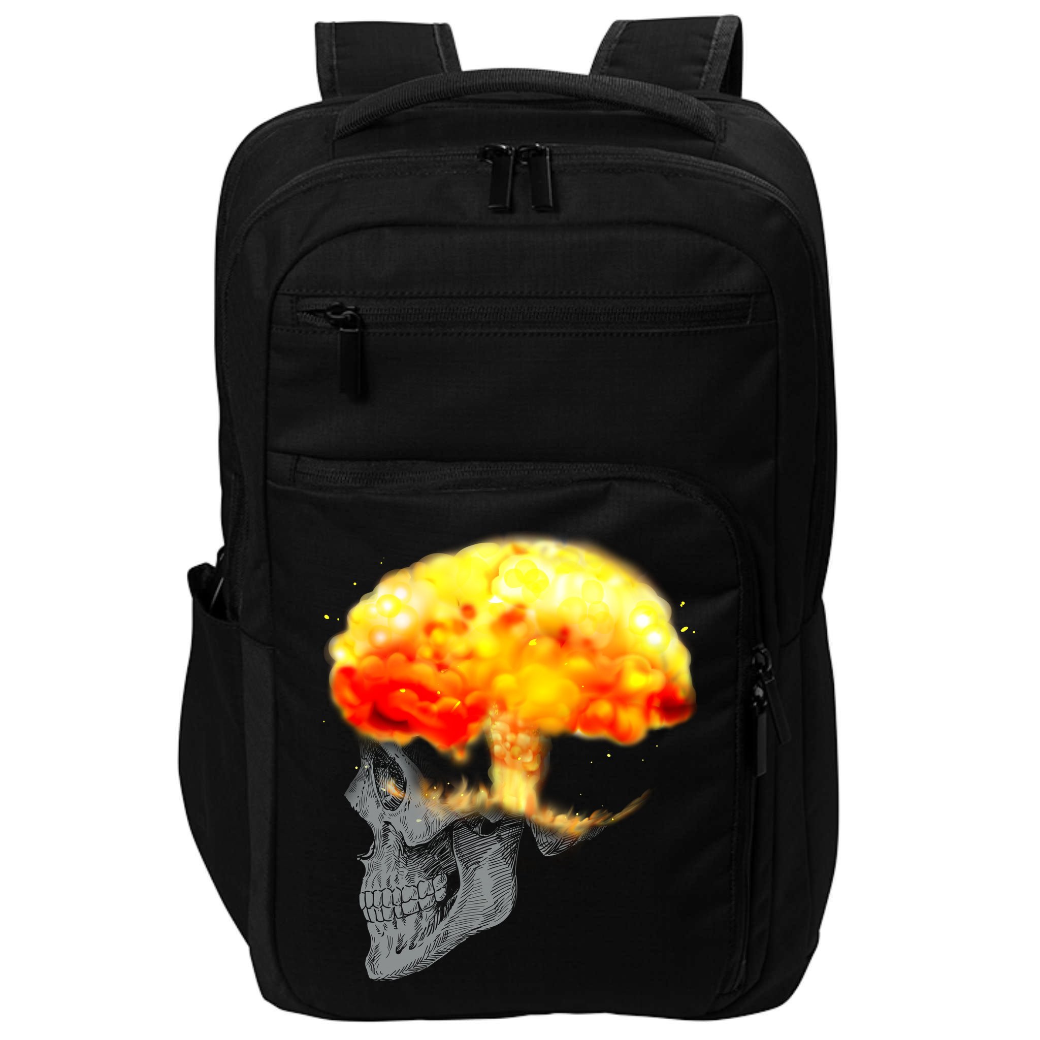 Skull Mind On Fire Impact Tech Backpack
