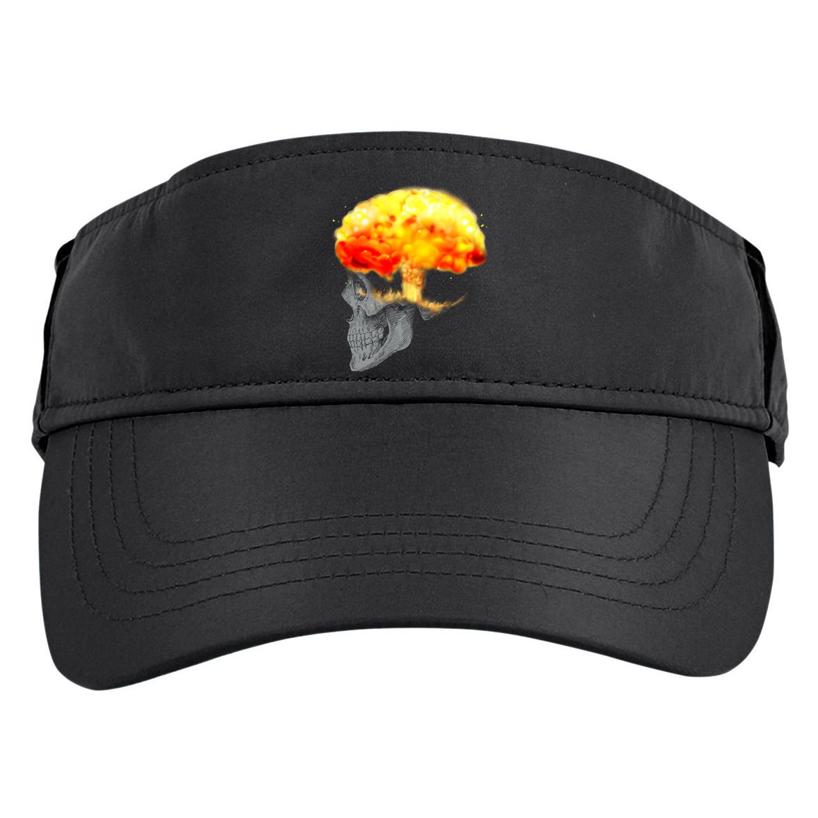 Skull Mind On Fire Adult Drive Performance Visor
