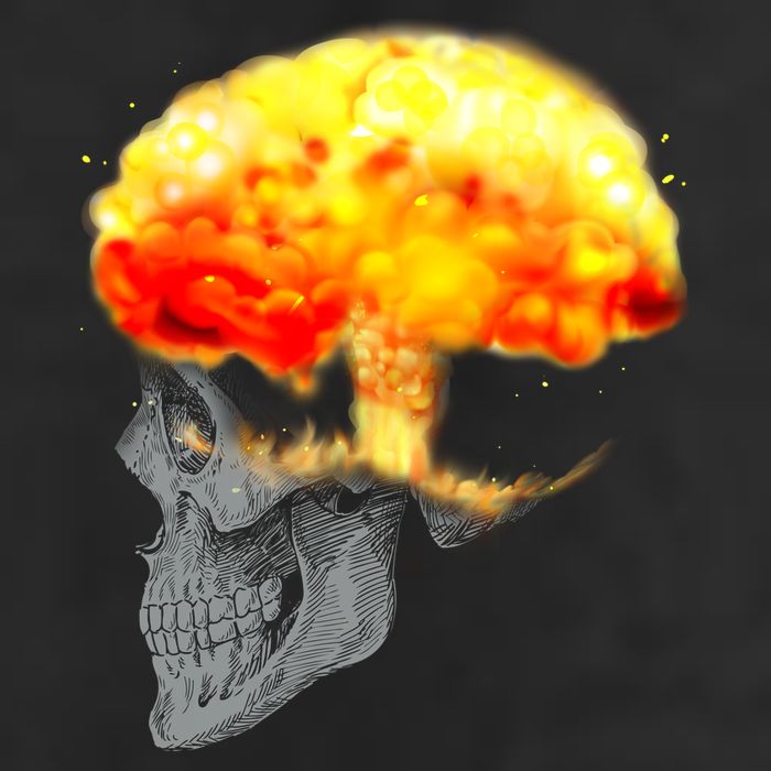 Skull Mind On Fire Adult Drive Performance Visor