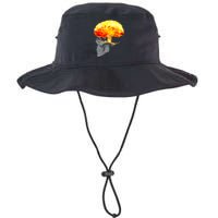 Skull Mind On Fire Bucket Hat