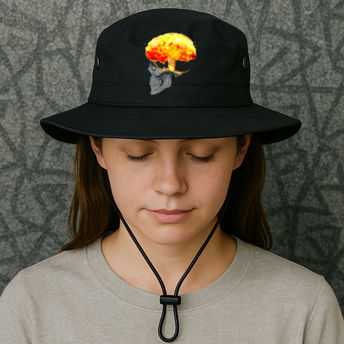Skull Mind On Fire Bucket Hat