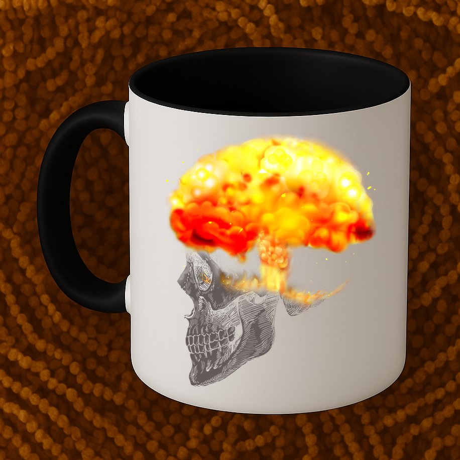 Skull Mind On Fire Mug