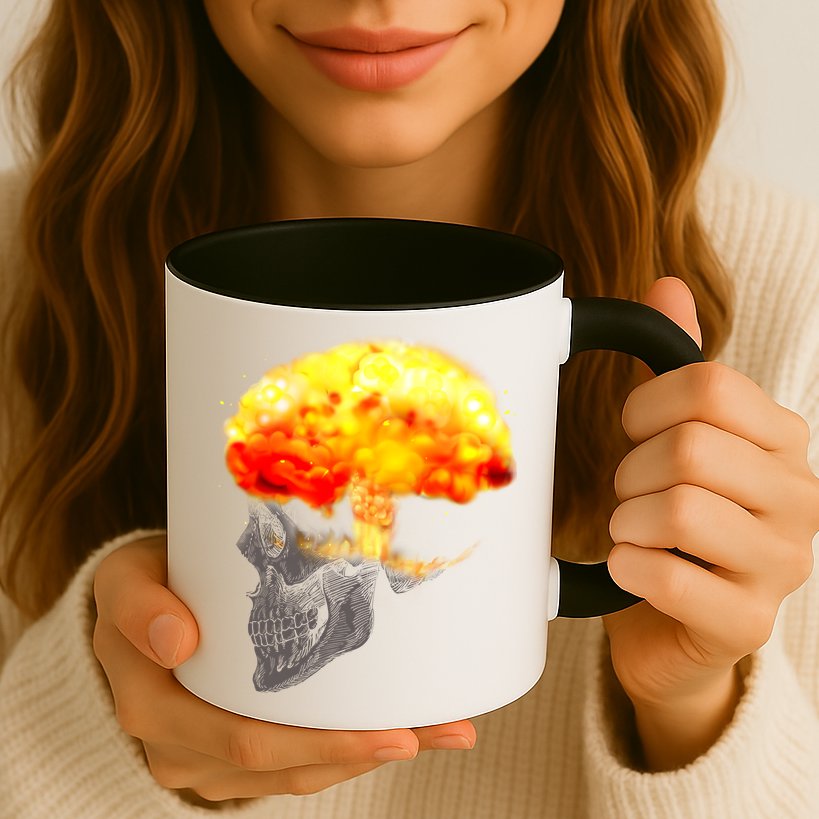 Skull Mind On Fire Mug