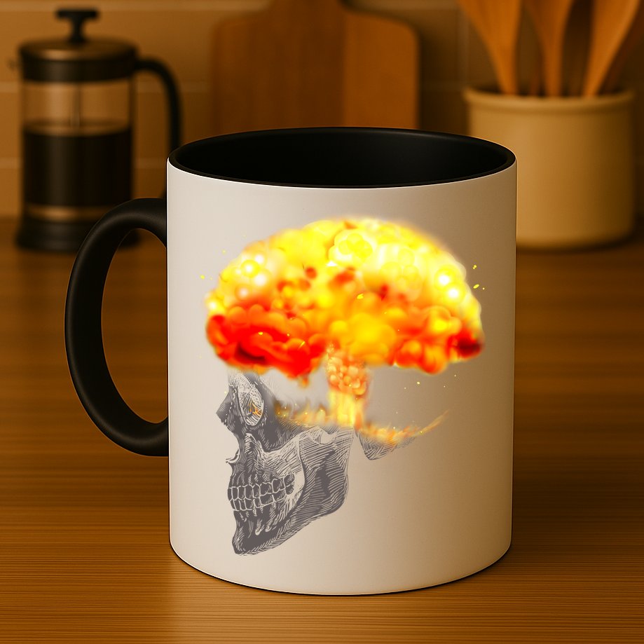 Skull Mind On Fire Mug
