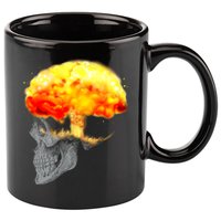 Skull Mind On Fire 11oz C Handle Ceramic Mug