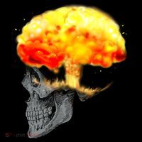 Skull Mind On Fire Flatbill Hat