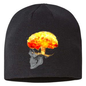 Skull Mind On Fire Sustainable Beanie