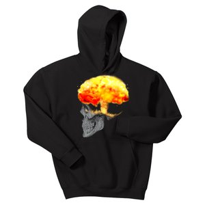 Skull Mind On Fire Kids Hoodie