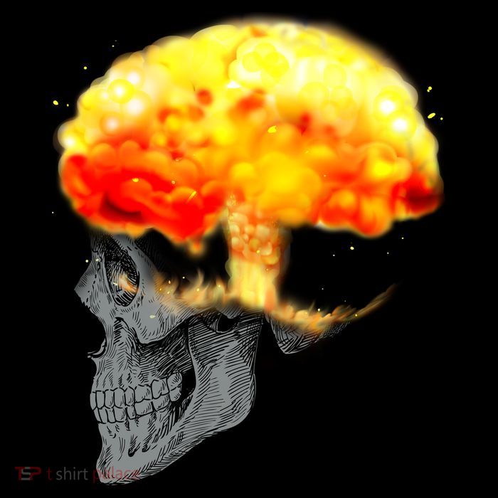 Skull Mind On Fire Kids T-Shirt