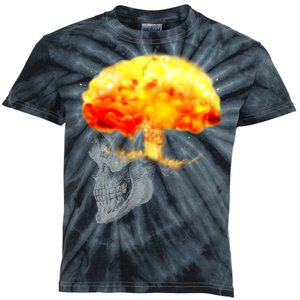 Skull Mind On Fire Kids Tie-Dye T-Shirt