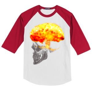 Skull Mind On Fire Kids Colorblock Raglan Jersey