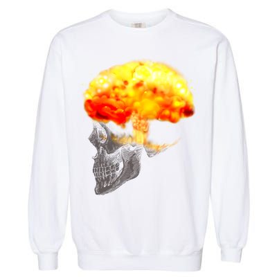 Skull Mind On Fire Garment-Dyed Sweatshirt