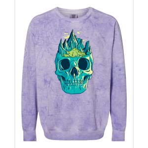 Skull Mountains Colorblast Crewneck Sweatshirt