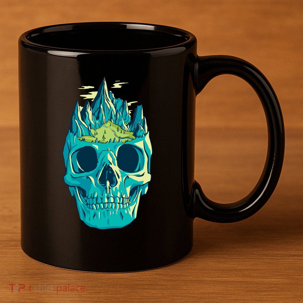 Skull Mountains 11oz C Handle Ceramic Mug
