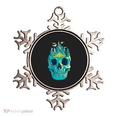 Skull Mountains Metallic Star Ornament