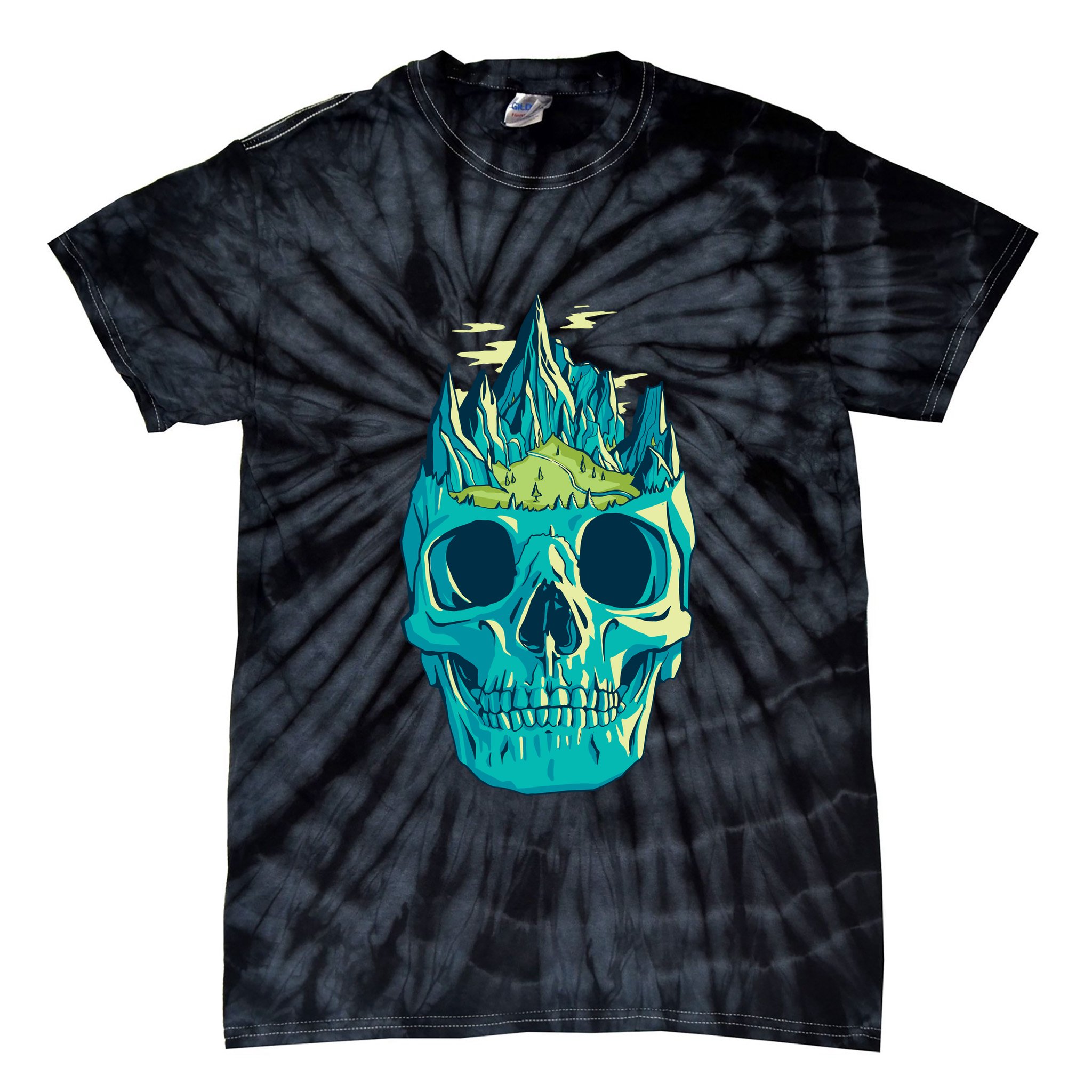Skull Mountains Tie-Dye T-Shirt