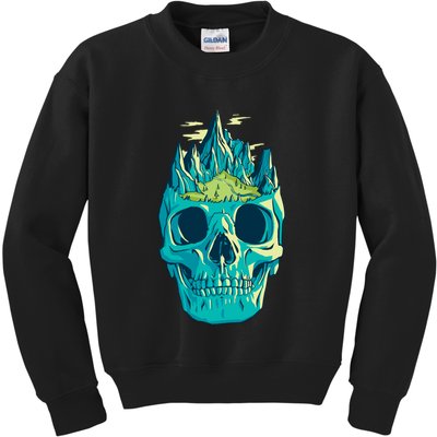 Skull Mountains Kids Sweatshirt