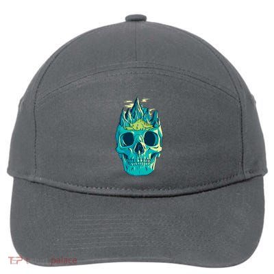 Skull Mountains 7-Panel Snapback Hat
