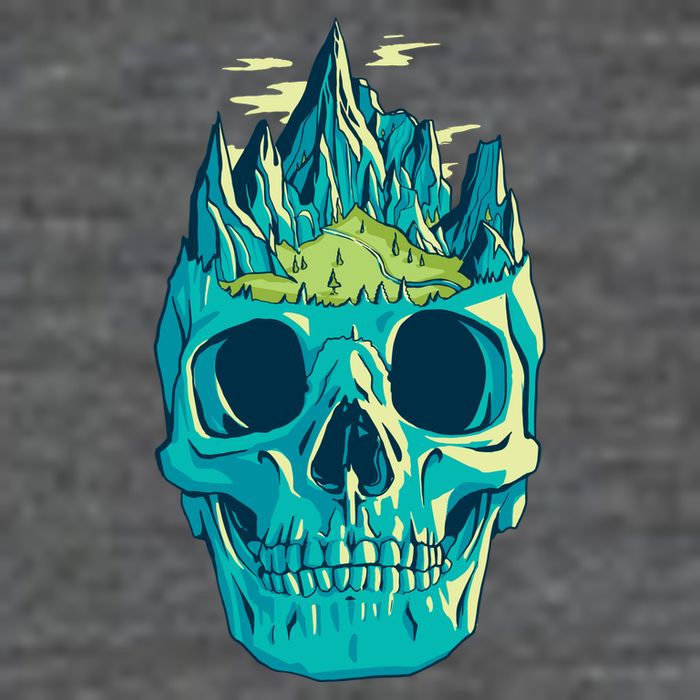 Skull Mountains Premium T-Shirt