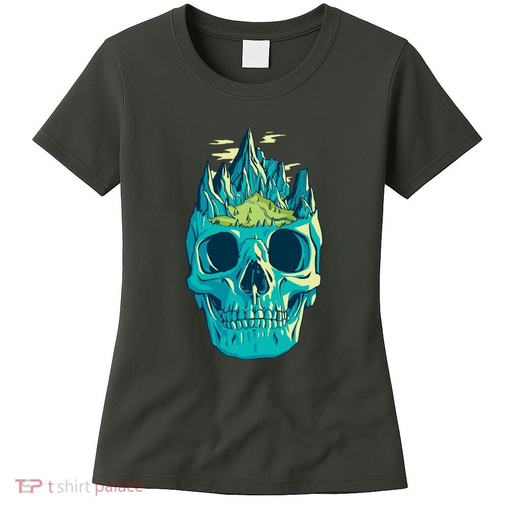 Skull Mountains Womens T-Shirt