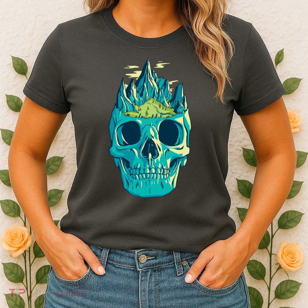 Skull Mountains Womens T-Shirt