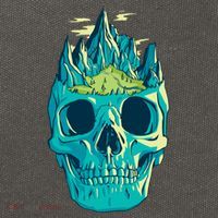 Skull Mountains Cotton Canvas Backpack