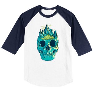 Skull Mountains Baseball Sleeve Shirt