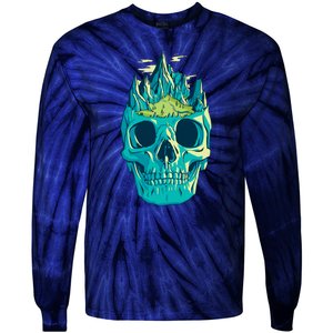 Skull Mountains Tie-Dye Long Sleeve Shirt