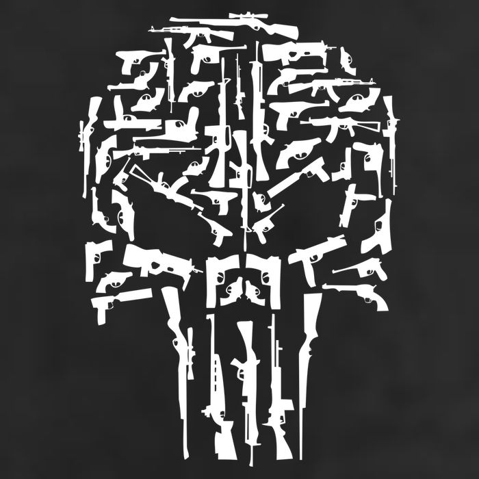 Skull Of Guns 7 Panel Mesh Trucker Snapback Hat
