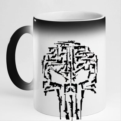 Skull Of Guns 11oz Black Color Changing Mug