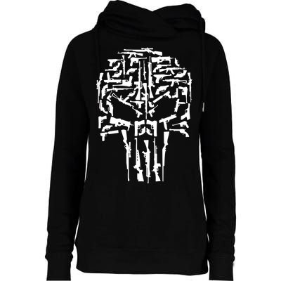 Skull Of Guns Womens Funnel Neck Pullover Hood