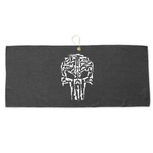 Skull Of Guns Large Microfiber Waffle Golf Towel