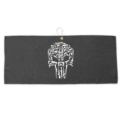 Skull Of Guns Large Microfiber Waffle Golf Towel