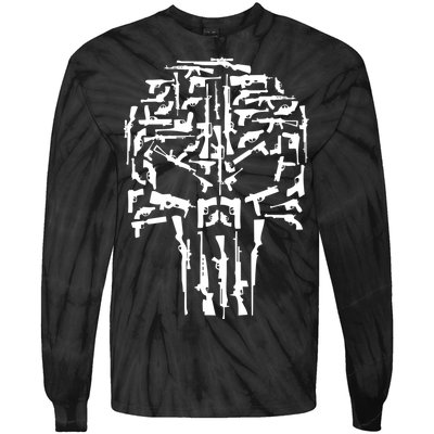 Skull Of Guns Tie-Dye Long Sleeve Shirt