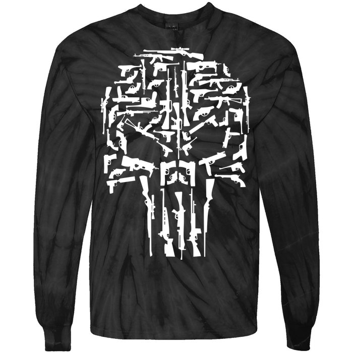 Skull Of Guns Tie-Dye Long Sleeve Shirt