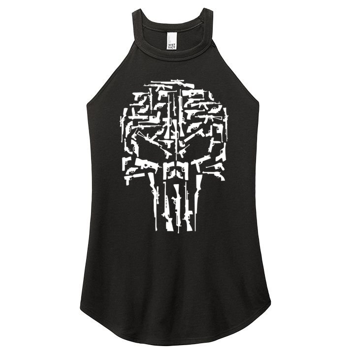 Skull Of Guns Women's Perfect Tri Rocker Tank