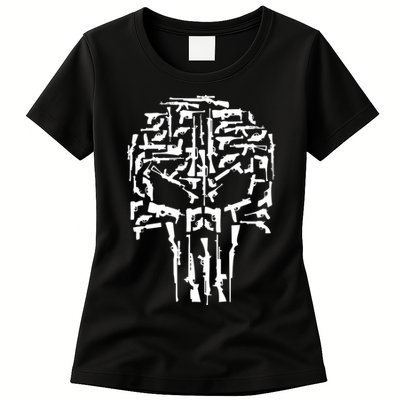Skull Of Guns Womens T-Shirt