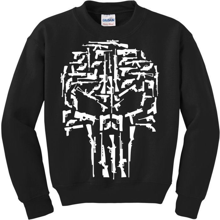 Skull Of Guns Kids Sweatshirt