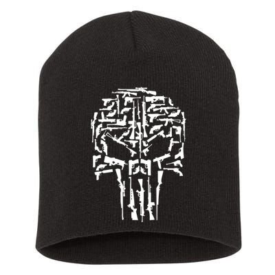 Skull Of Guns Short Acrylic Beanie