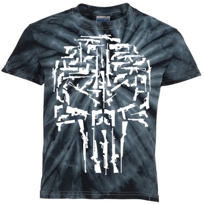 Skull Of Guns Kids Tie-Dye T-Shirt