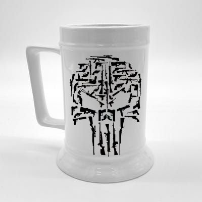 Skull Of Guns Beer Stein