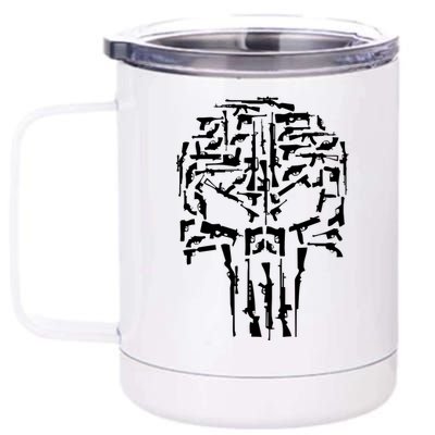 Skull Of Guns 12 oz Stainless Steel Tumbler Cup