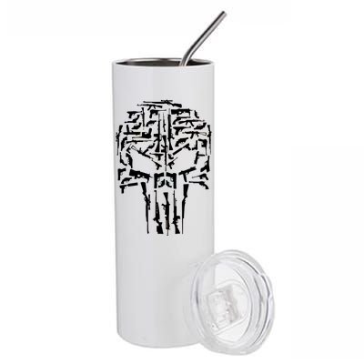 Skull Of Guns Stainless Steel Tumbler