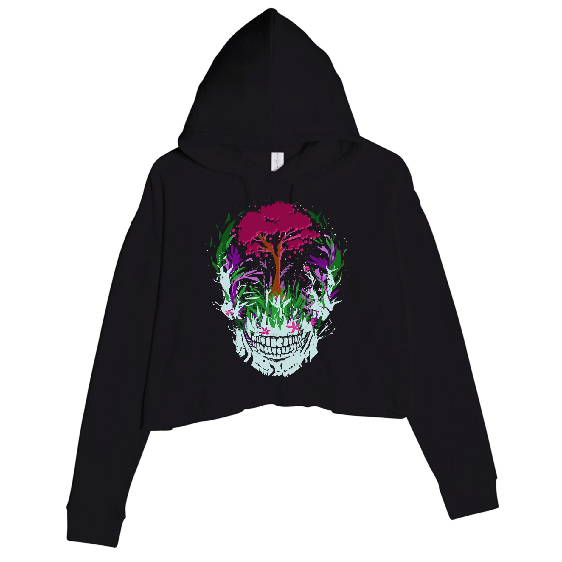 Skull Of Nature Crop Fleece Hoodie