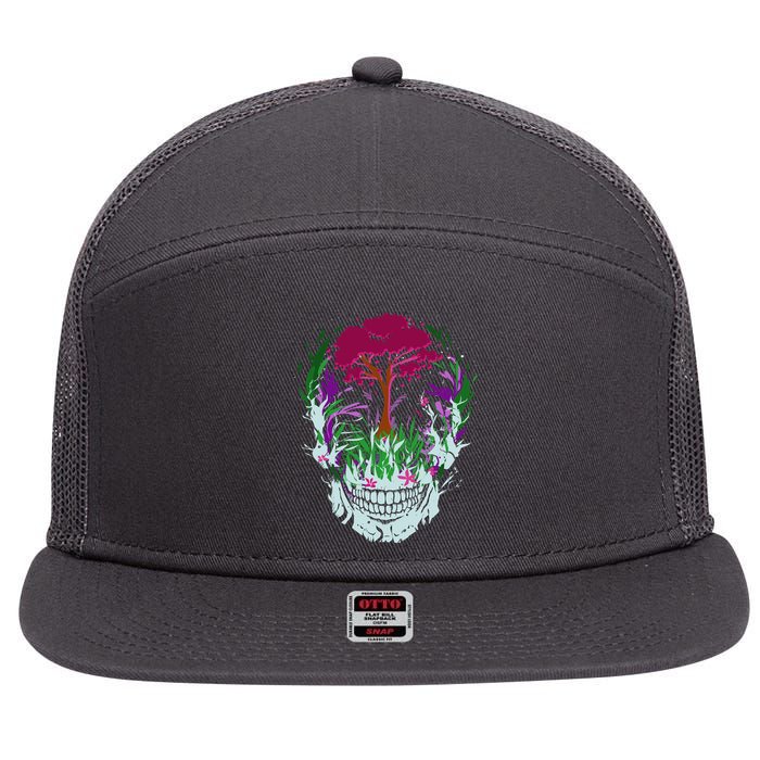 Skull Of Nature 7 Panel Mesh Trucker Snapback Hat