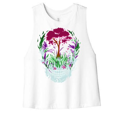 Skull Of Nature Women's Racerback Cropped Tank