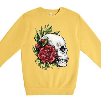 Skull Roses Premium Crewneck Sweatshirt