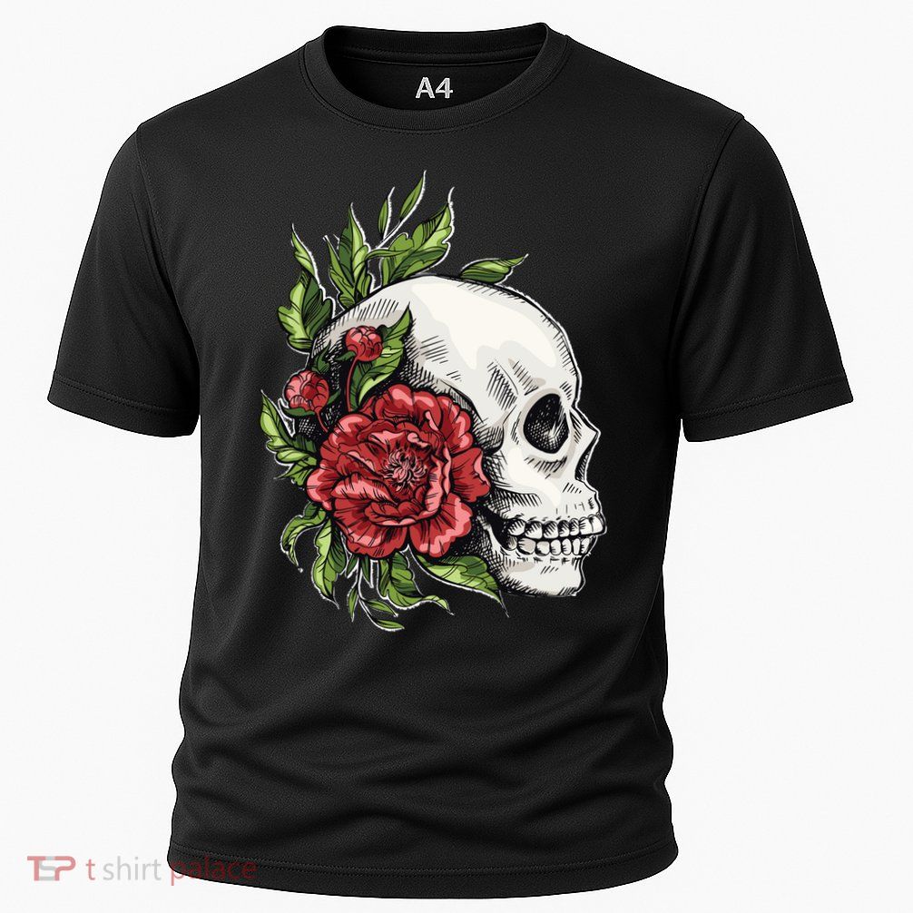 Skull Roses Cooling Performance Crew T-Shirt