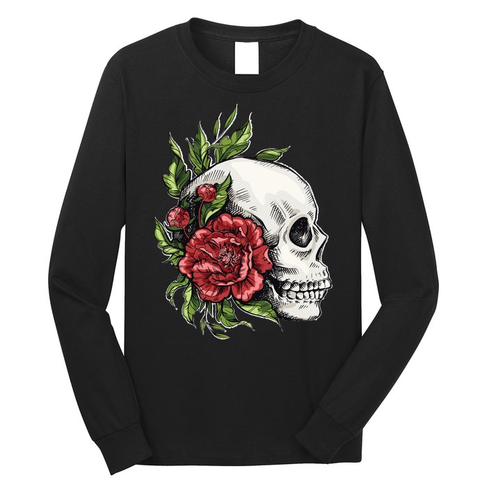 Skull Roses Long Sleeve Shirt